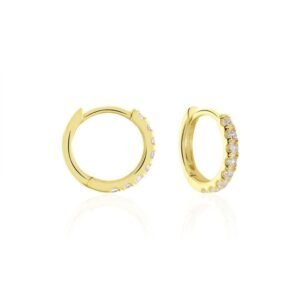 Gold Zirconia Hoop Earrings – Alaina