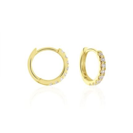 Gold Zirconia Hoop Earrings – Alaina