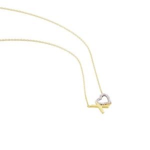 Gold Zirconia Heart Necklace – Xoxo-2